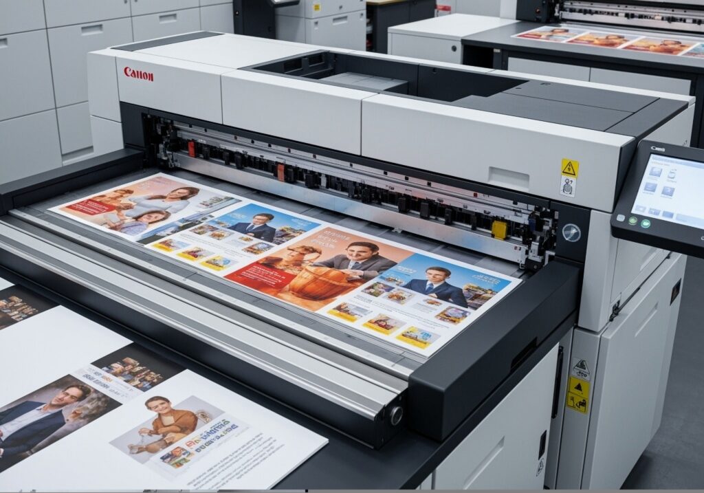 industrial printer as part of print fulfillment marketing