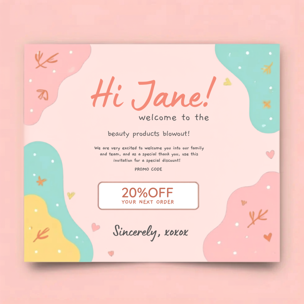 beauty industry fulfillment printed item